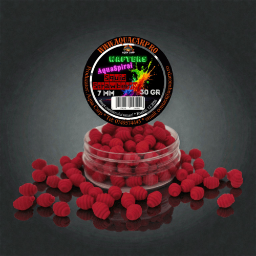 Wafters AquaSpiral 7mm Squid Strawberry 30gr