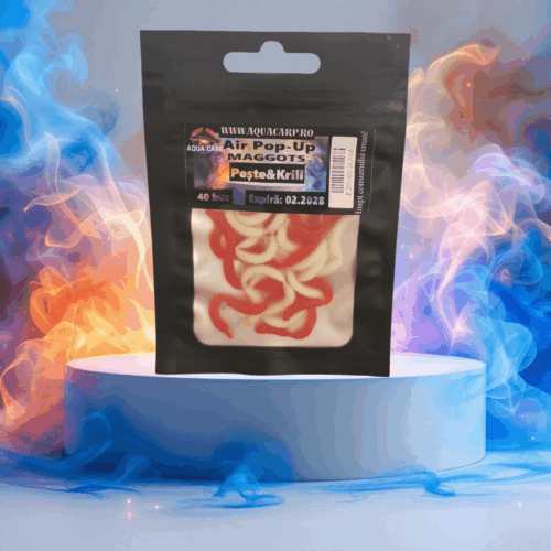 Air Pop-Up AquaCarp MAGGOTS Pește&Krill 40buc.