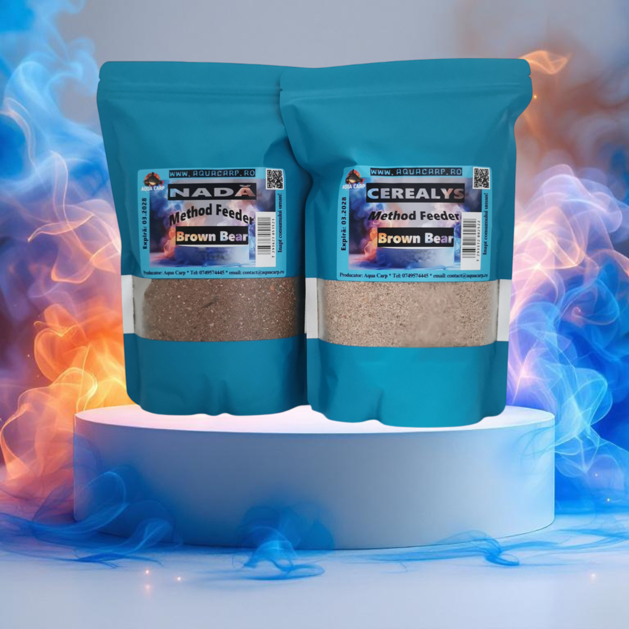 Nada AquaCarp Method Feeder Combo 2PACK Brown Bear 500GR+500GR