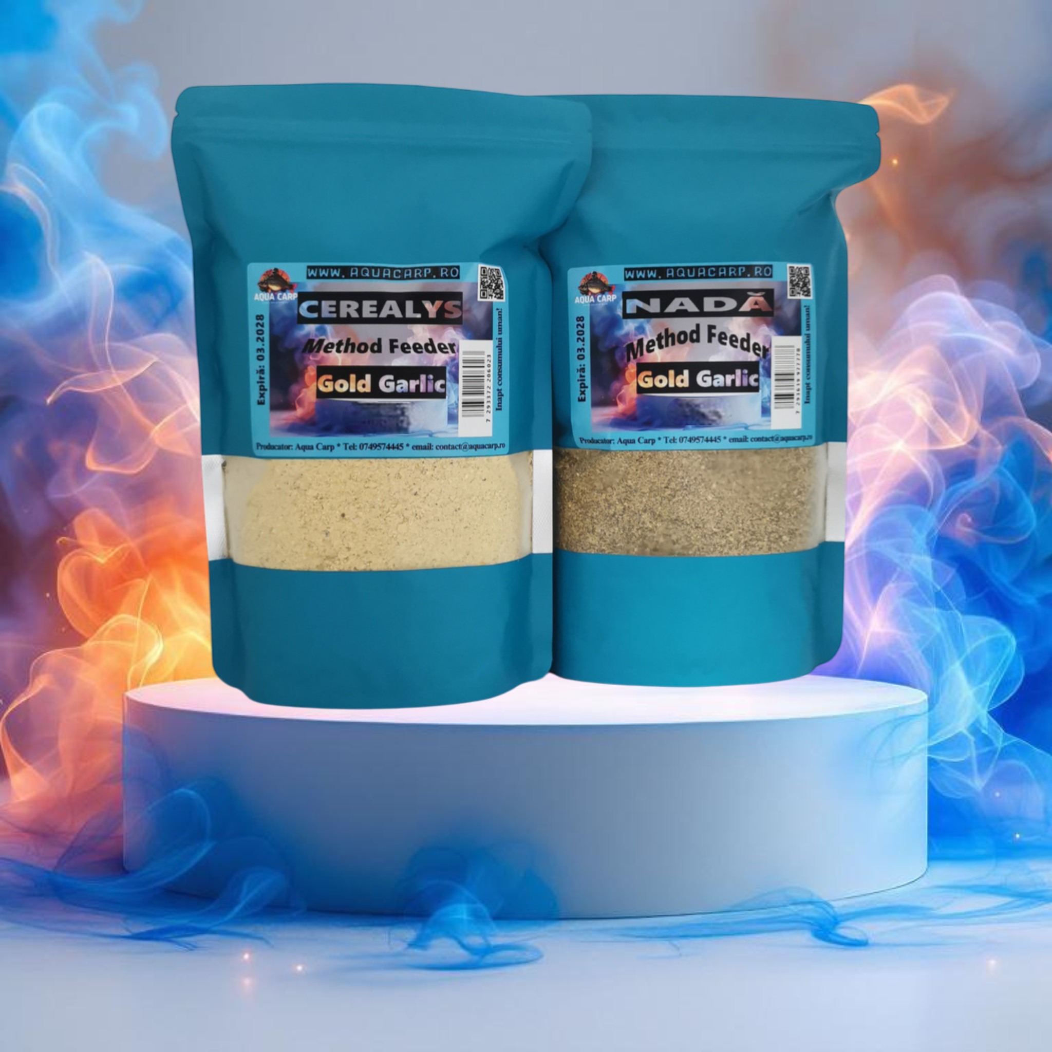 Nada AquaCarp Method Feeder Combo 2PACK Gold Garlic 500GR+500GR