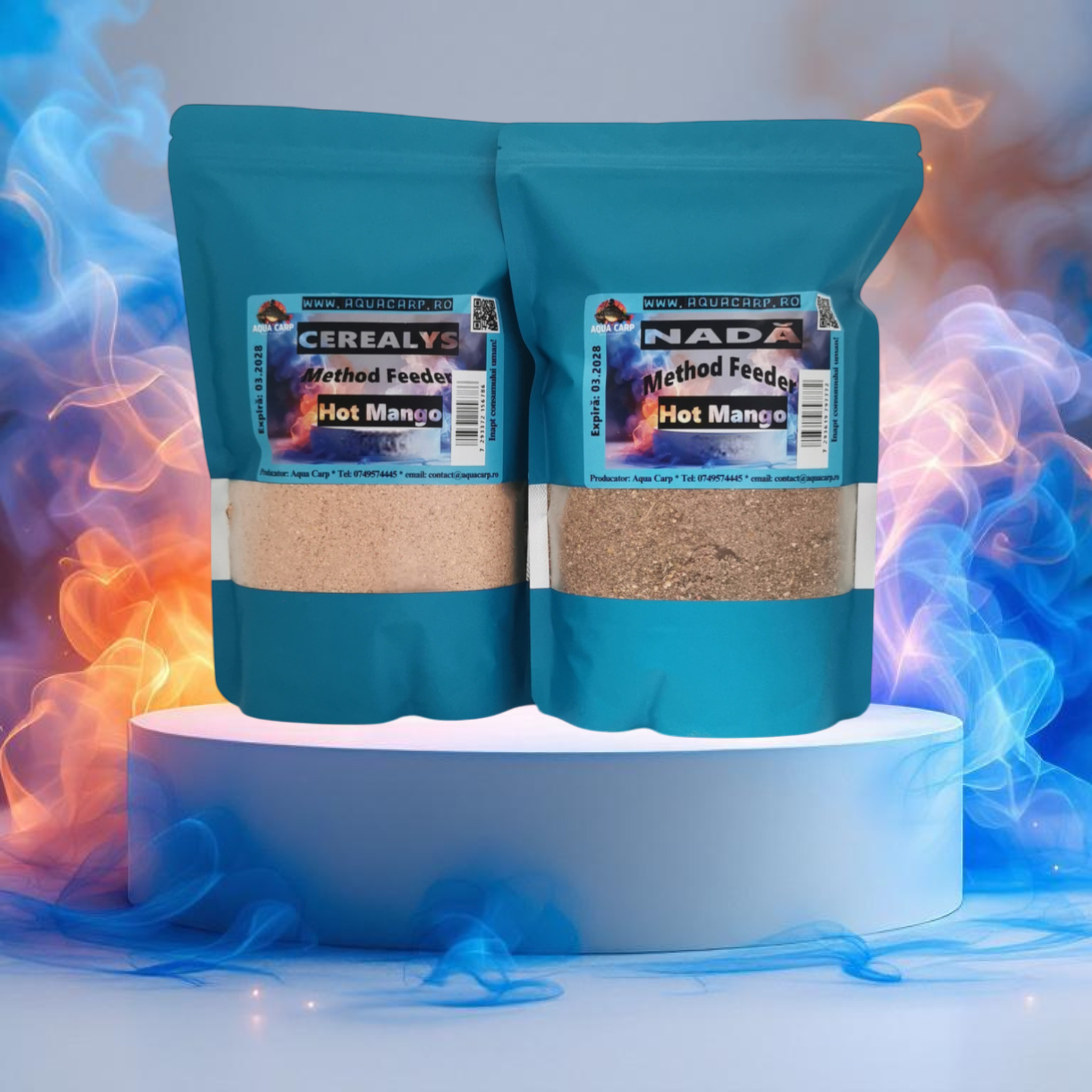 Nada AquaCarp Method Feeder Combo 2PACK Hot Mango 500GR+500GR