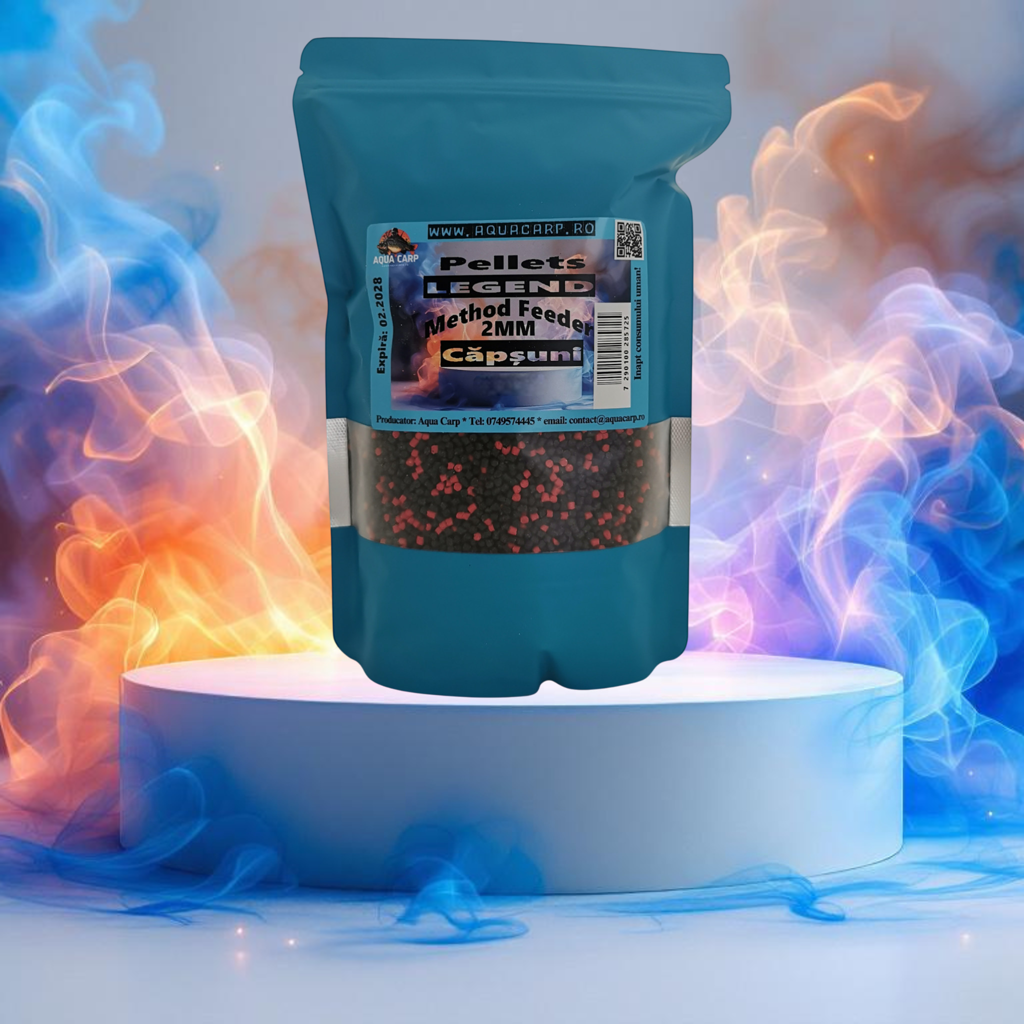 Pelete AquaCarp LEGEND 2mm Căpșuni 500GR