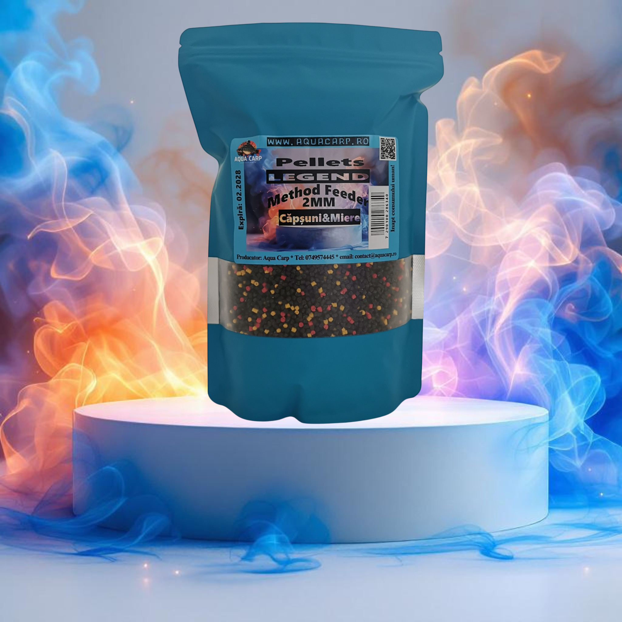 Pelete AquaCarp LEGEND 2mm Căpșuni&Miere 500GR