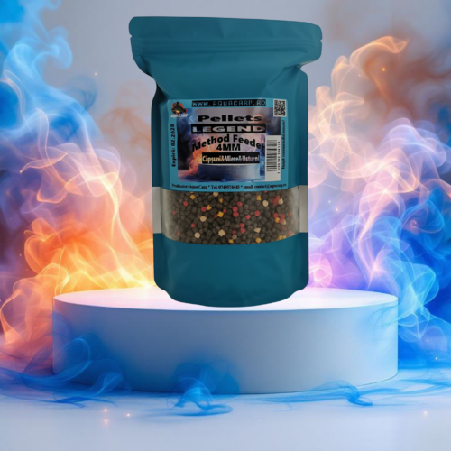 Pelete AquaCarp LEGEND 4mm Căpșuni&Miere&Usturoi 500GR