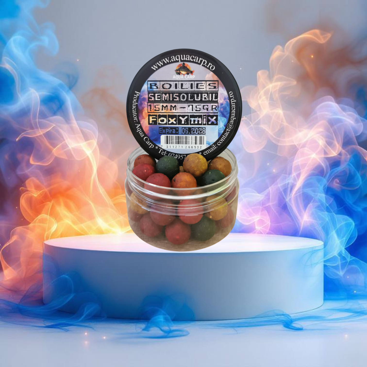 Boilies Carlig Semisolubil 15MM FoxYmiX 75GR